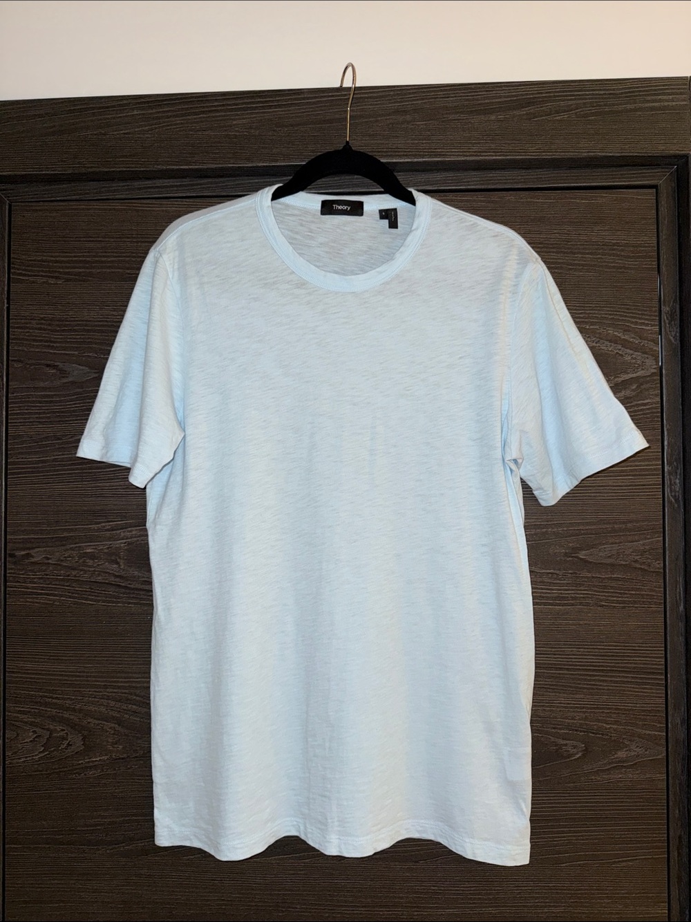 Theory Men's Light Blue Cosmos Neck Tee